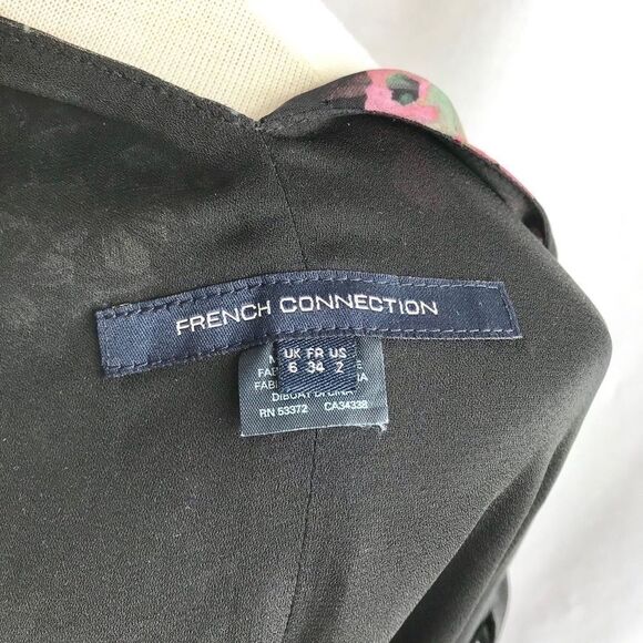 French Connection Floral 3/4 Sleeve Dress Size 2 - Picture 10 of 10